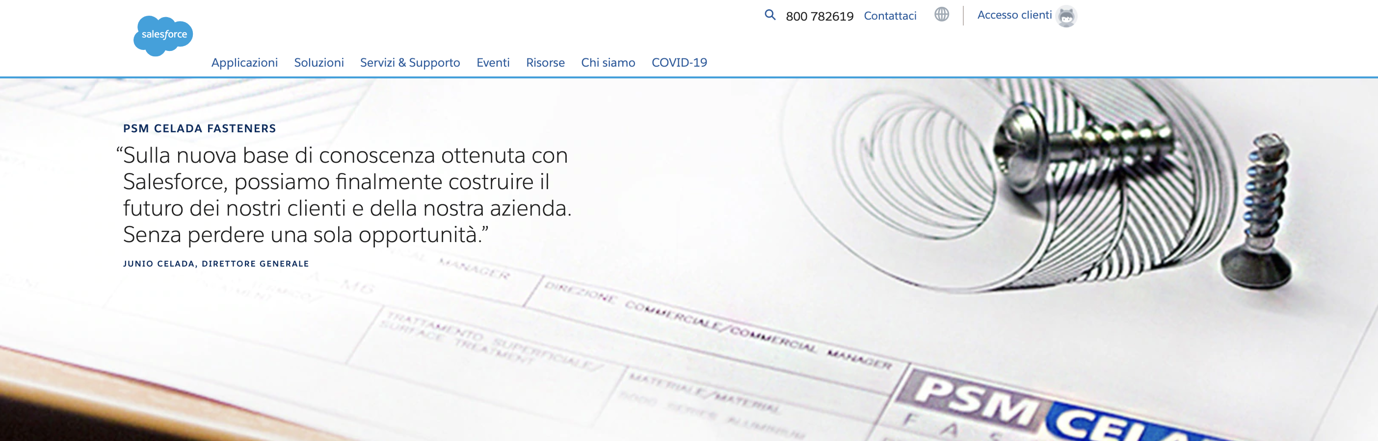 Homepage Salesforce PSM CELADA